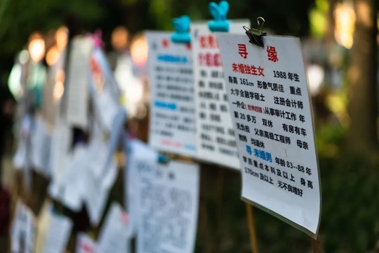 公园里的相亲广告