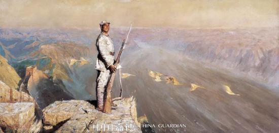 陈逸飞 黄河颂&nbsp;布面 油画&nbsp;143.5×297 cm&nbsp;成交价： RMB 40，320，000&nbsp;　中国嘉德2007春季拍卖会，泰康收藏