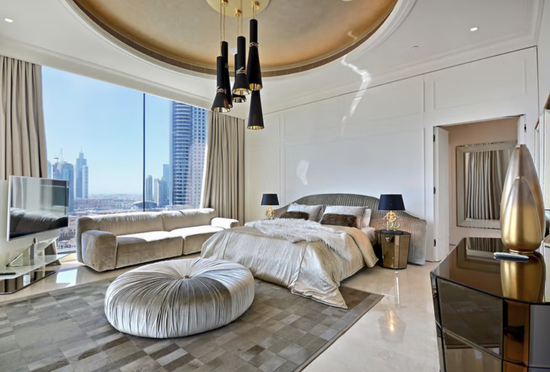 豪宅交易网站上展示的118公寓内的一间卧室，来源：luxhabitat.ae