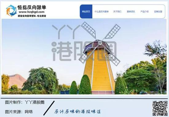 图片：某“反向跟单交易”公司的网站首页