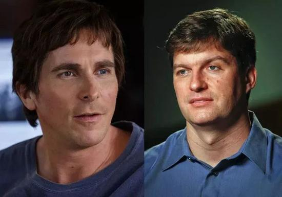 　Christian Bale和原型Michael Burry
