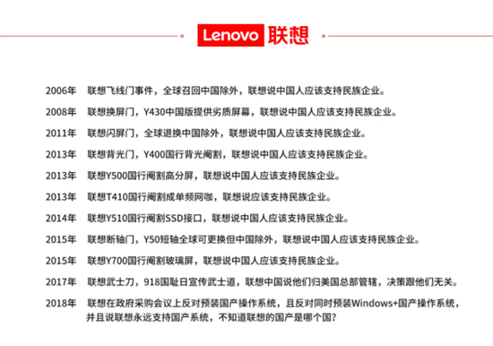 联想援引的一张广为流传的联想负面信息图