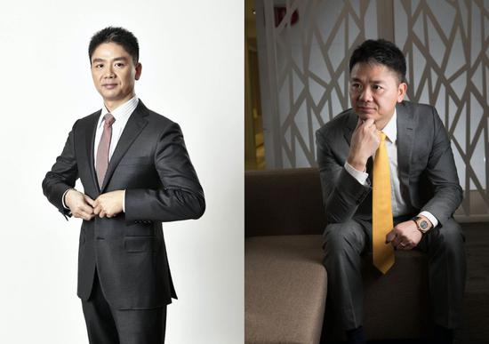 （左）2014年，刘强东的穿衣风格有了质的飞跃。来源：被访者供图&nbsp;&nbsp;（右）2016年，京东集团搬到亦庄。摄影：邓攀