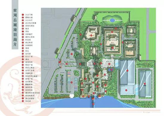 （炭河古城平面图）