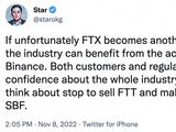 OKX创始人徐明星：若FTX成为另一个Luna，没人能从事故中受益