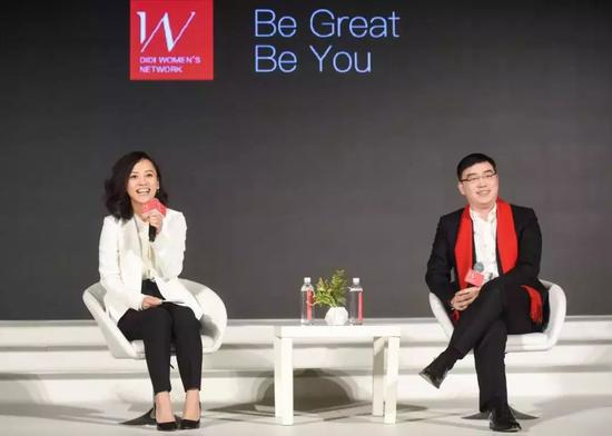 柳青（左）与程维（右）