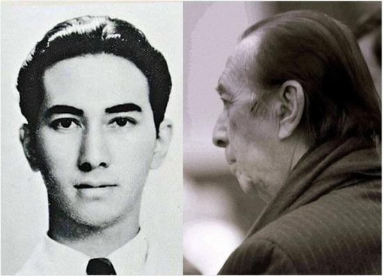  青年（左）、晚年时的何鸿燊