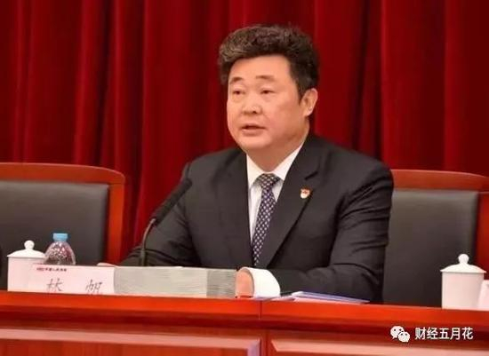 （中国人保原监事长林帆，图片来自中国人保）