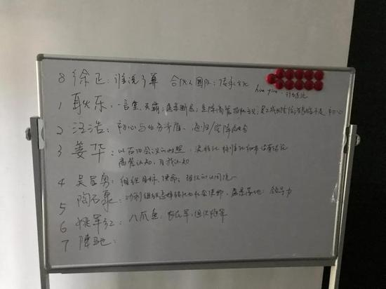 ▲湖畔大学第四期学员在古田干部学院里的板书