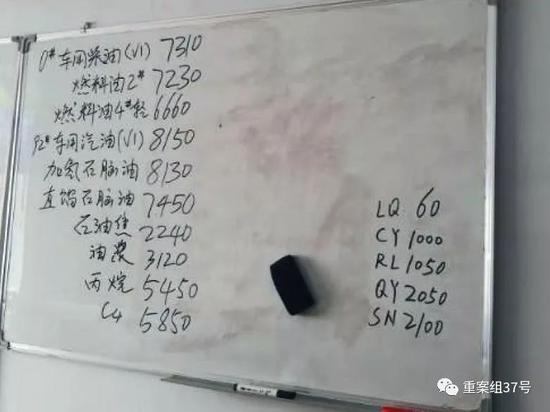 　　▲8月30日，山东滨州无棣鑫岳燃化有限公司，各种成品油及油料的价格都写在速写板上，右下角为不开发票能“省”的金额。“CY”为柴油，“QY”代表汽油。&nbsp;&nbsp;&nbsp; 新京报记者 大路 摄