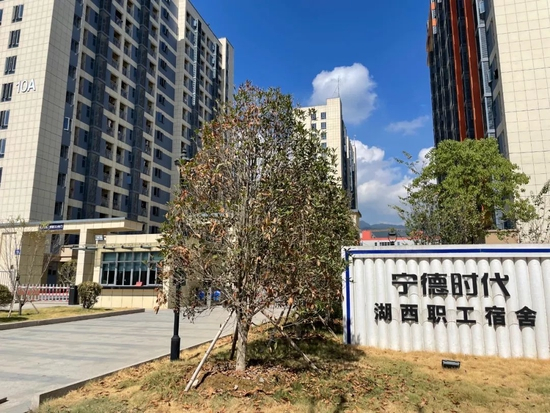 　　湖西职工宿舍，白天进出人不多，有出租车在门口等候，工人休息日会打车进宁德市区娱乐。摄影：王玄璇