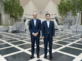 葛海蛟会见环球银行金融电信协会首席执行官哈维尔·佩雷兹·塔索