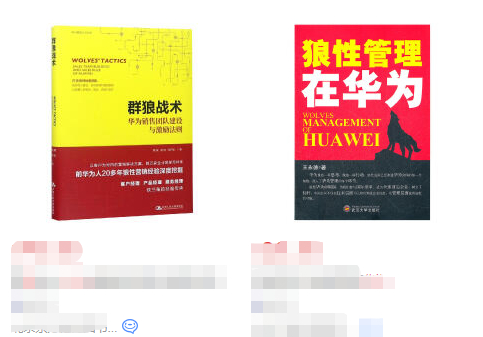 某电商平台销售的华为狼性文化相关书籍