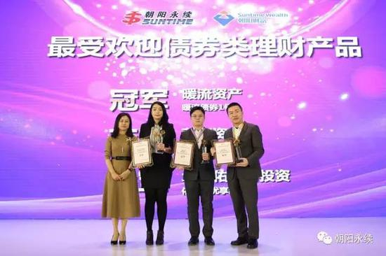 图为最受欢迎债券类理财产品冠亚季军