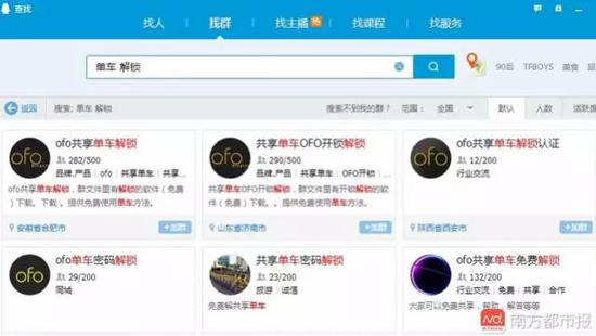 网上存在多个“解锁”交易群。