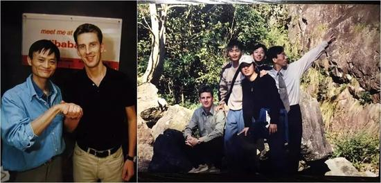 Jan和马云及前阿里同事的合影
