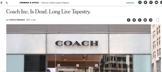 而消费者和投资者们也对这次改名恶评如潮，Coach股价也在宣布改名当天下跌3.2%。