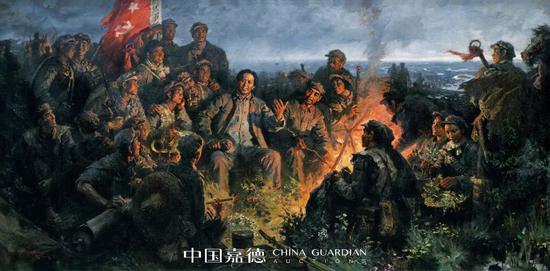 沈尧伊 革命理想高于天 布面 油画 184×368 cm 成交价： RMB 40，250，000 中国嘉德2012春季拍卖会，泰康收藏