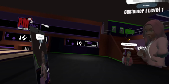 在Horizon Worlds拍TikTok的年轻人