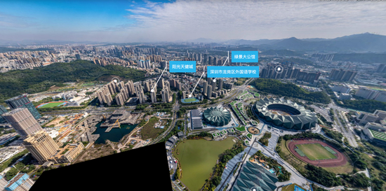 （区域航拍，左侧为世茂项目现状，来源：深圳市交易集团）