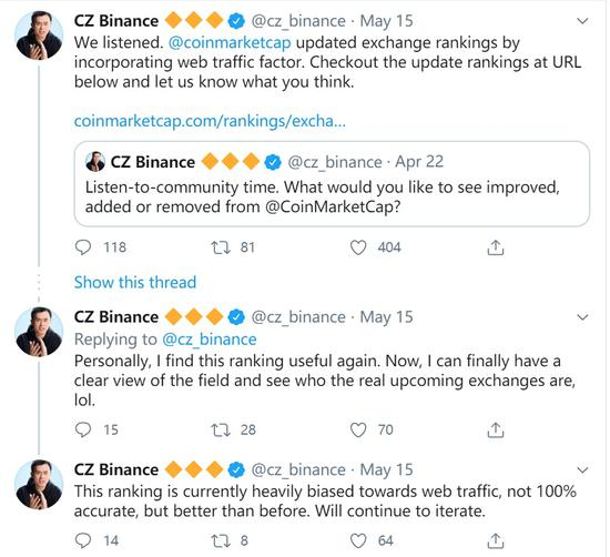  赵长鹏对网络流量因子的看法。图片来源：赵长鹏推特