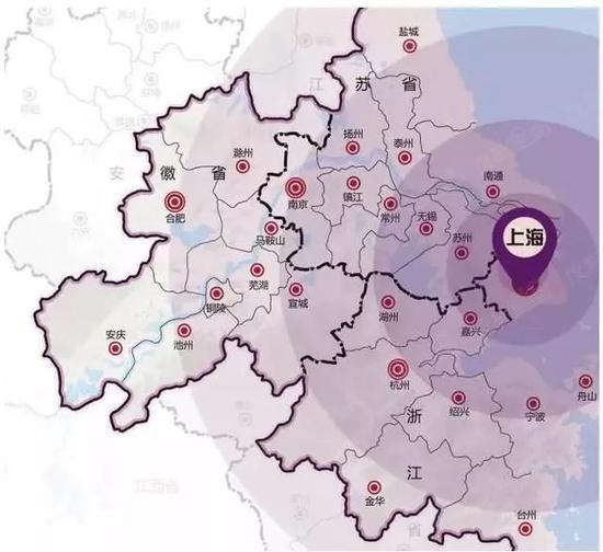 ▲&nbsp;长三角城市群 / 网络