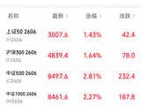 股指期货全线收涨，中小盘“更胜一筹”