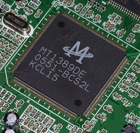 联发科技研发的DVD播放机芯片MT1389&nbsp;&nbsp;图片来自Wikipedia@Appaloosa