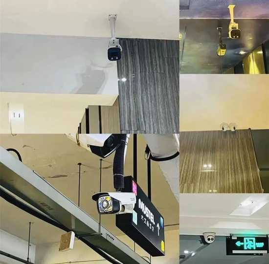 　“誉峰遇见”小区大堂、走廊、商圈的部分摄像头