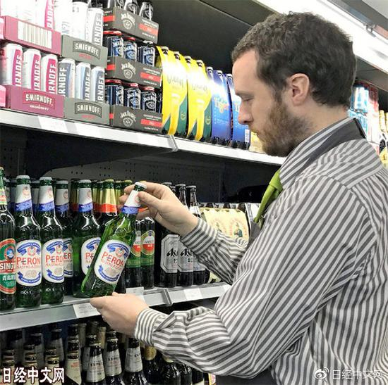 佩罗尼啤酒在欧洲销量良好（伦敦的超市）