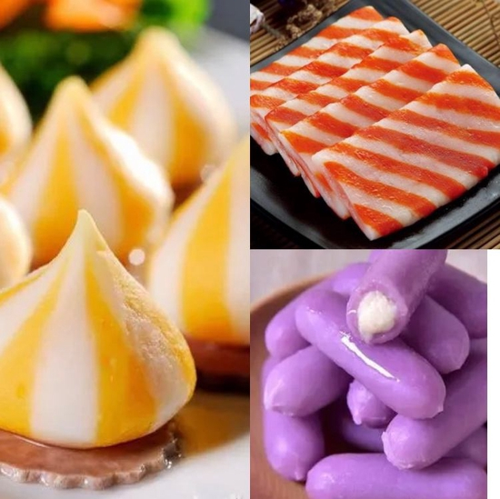 海胆仙桃包 、蟹肉排、紫薯肠。/广告截图