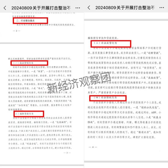 《关于开展打击整治不法贷款中介专项行动的通知》局部