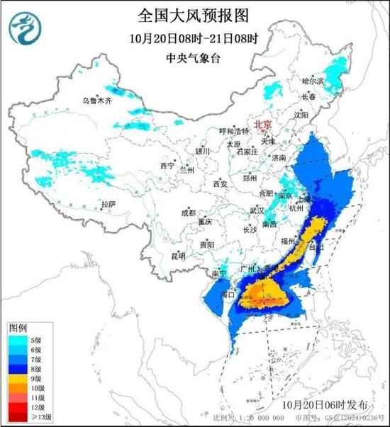 全国大风预报图