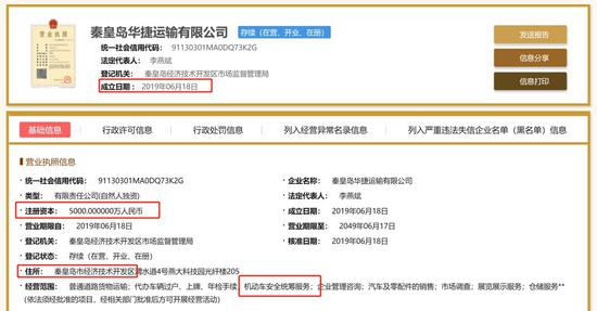 秦皇岛华捷运输有限公司