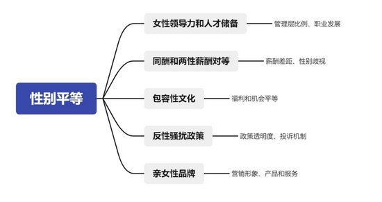 注：根据彭博性别平等指数涉及指标整理，https：//www.bloomberg.com/gei/