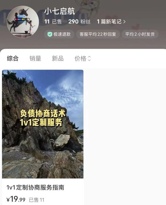 小七在社交平台推出了自己的1对1咨询服务