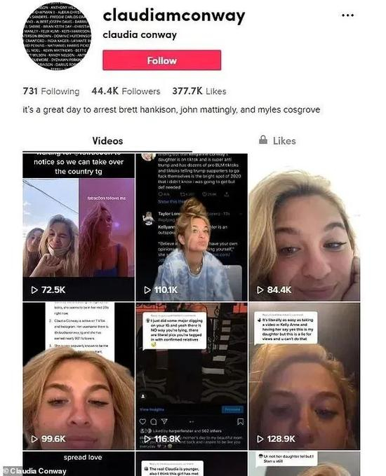  ·&nbsp;克劳迪娅的社交网络账号。