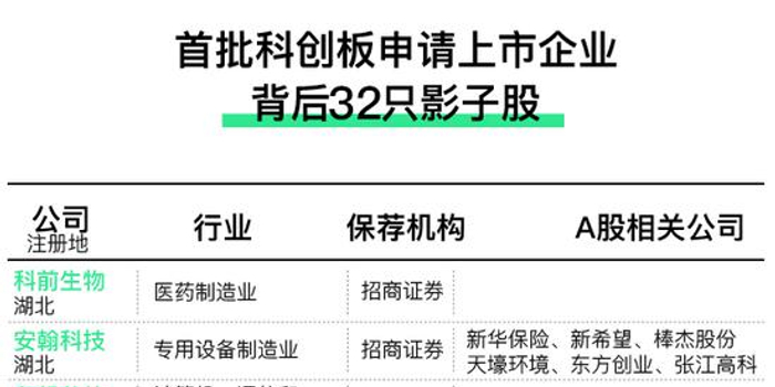 首批科创板申请上市企业的32只影子股:TCL独