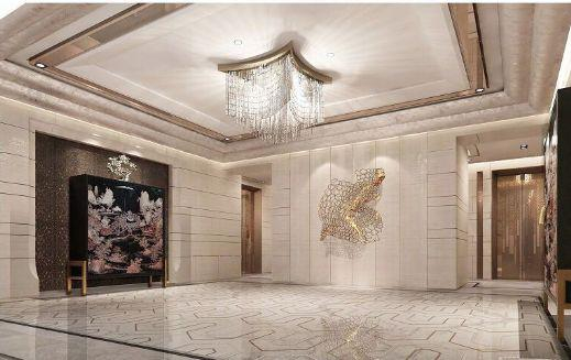 　楼书上的大堂是这样的，看起来高大上