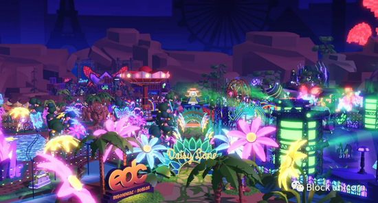 　　Electric Daisy Carnival 是 Roblox 的第一个音乐节，于 2021 年 10 月举行了几天（图片来源于美国商业资讯/美联社）