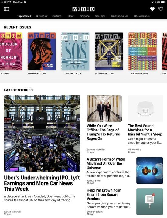 在Apple News里面，《连线》以可订阅的有价值的产品面目呈现