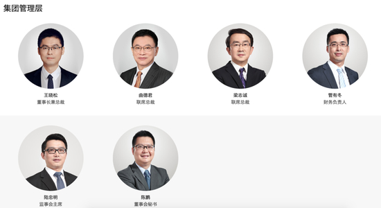 新城控股核心管理层/集团官网截图