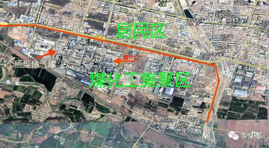 响水化工园在大爆炸前，迁空了化工园区周边600米内的居民区，但在大爆炸后，仍被江苏省整体关掉。义马煤化工集聚区距离居民区仅有一路之隔，2016年中央环保巡视组向当地反馈了此问题，迄今为止，未能得到解决。本次大爆炸后，河南省和义马市是否会亡羊补牢？&nbsp;&nbsp;《等深线》记者&nbsp;程维 制图