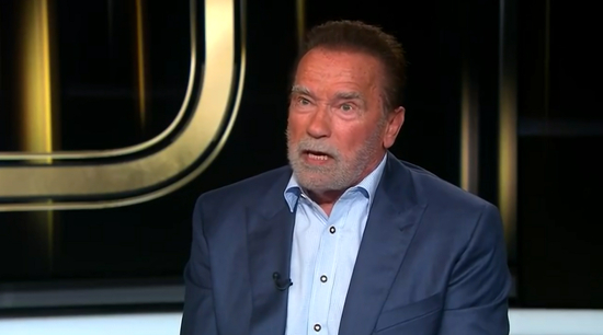 　　当地时间16日播出节目中，施瓦辛格谈自己参加2024年大选的可能 视频截图 图源：美国《人物》杂志网站