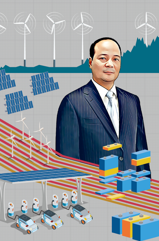 在最近的公开演讲中，曾毓群每次都提到宁德时代的技术创新。制图：肖丽