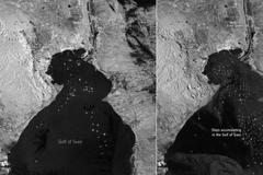 从"上帝视角"看苏伊士运河堵塞 中国卫星图像清晰显示船头位置
