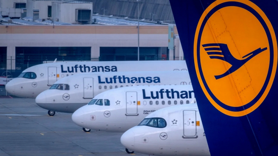 德国法兰克福机场，汉莎航空的飞机。图源：美媒