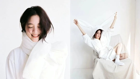 欧阳娜娜为自家品牌“nabi”拍摄的广告图