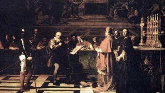 伽利略因支持哥白尼的“日心说”&nbsp;而接受宗教法庭审判