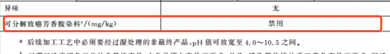 图片来源：《国家纺织产品基本安全技术规范》截图